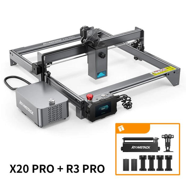 Atomstack X20 Pro 130W Laser Engraver/Cutter + R3 Pro Rotary Roller - Atomstack EU