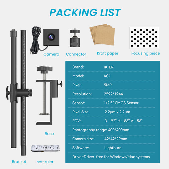 iKier C1 Lightburn Camera Precise Positioning For Laser Engraver - Atomstack EU