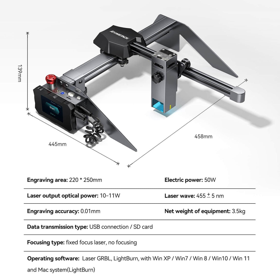Atomstack P9 M50 50W Laser Engraver and Cutter - Atomstack EU