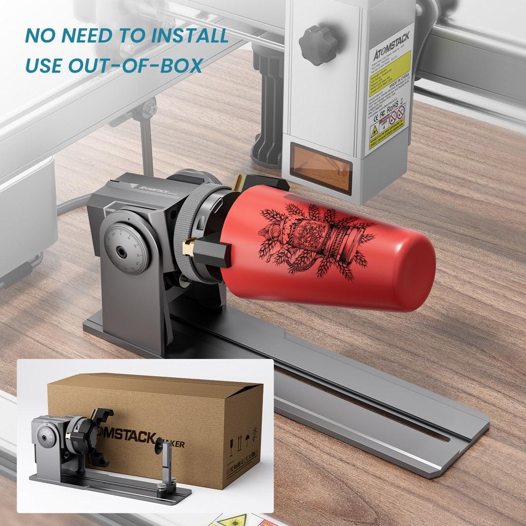Atomstack R1 Multi-function Chuck Rotary for Laser Engraver - Atomstack EU
